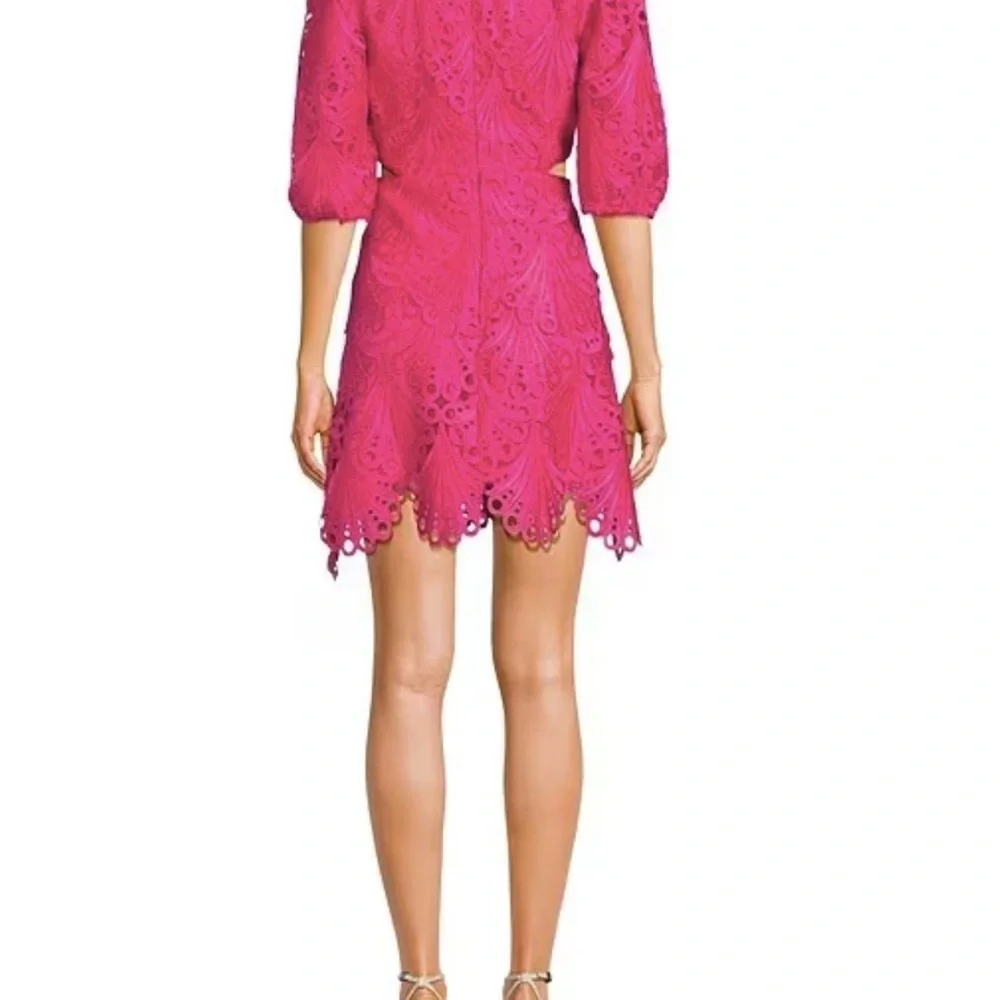 New with tags Elegant Fuchsia Lace Mini Dress by Adalyn Rea - Picture 4 of 9